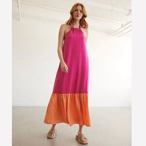 Reitmans Sleeveless Satin Swing Maxi dress